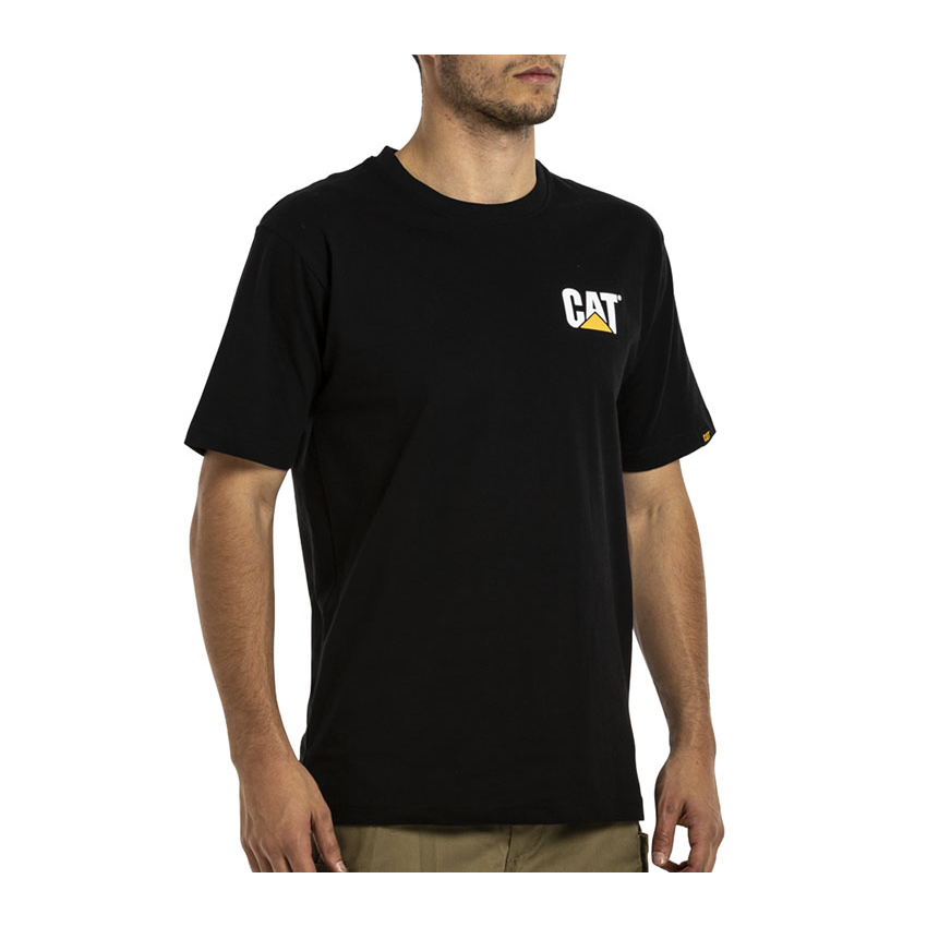 Caterpillar Clothing Pakistan - Caterpillar Trademark Mens T-Shirts Black (946150-ABS)